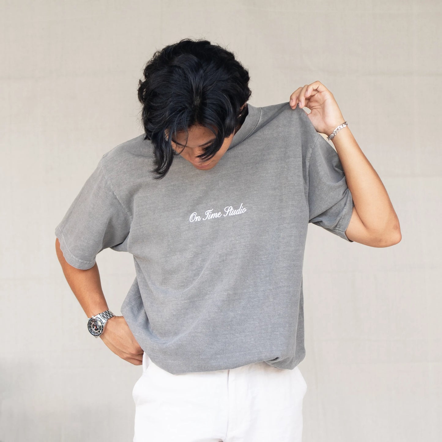 OTS SCRIPT TEE - CEMENT